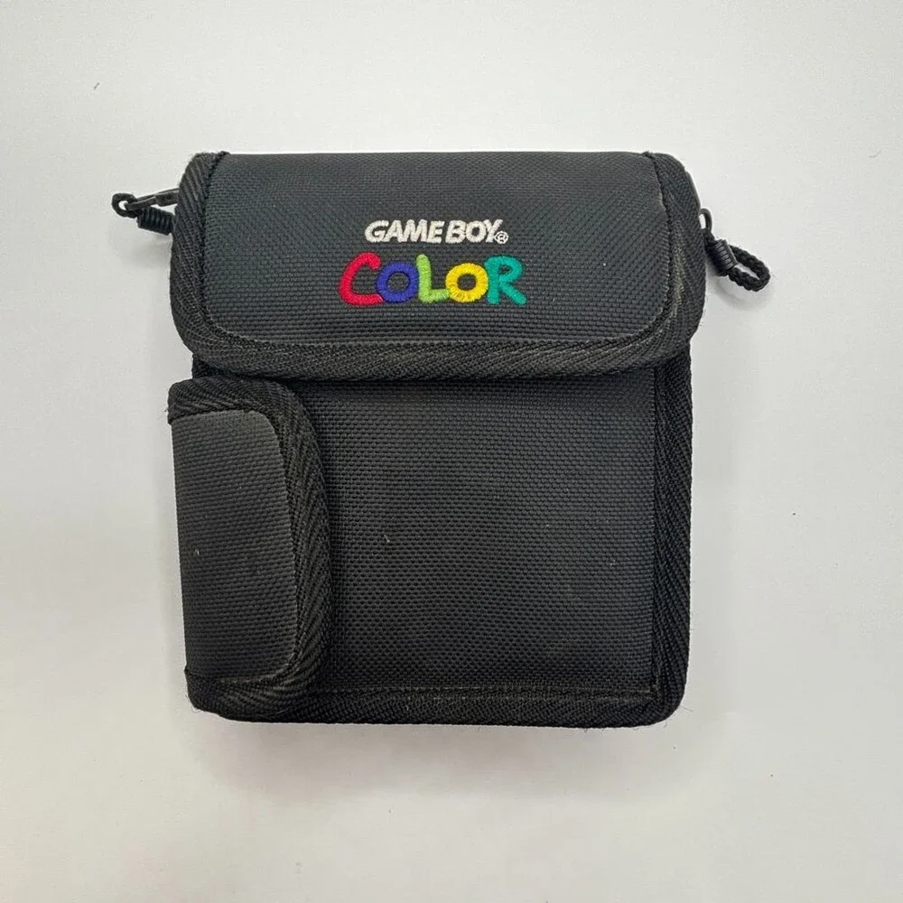 Black Nintendo Game Boy Color Carrying Case Pouch Travel Bag With Strap